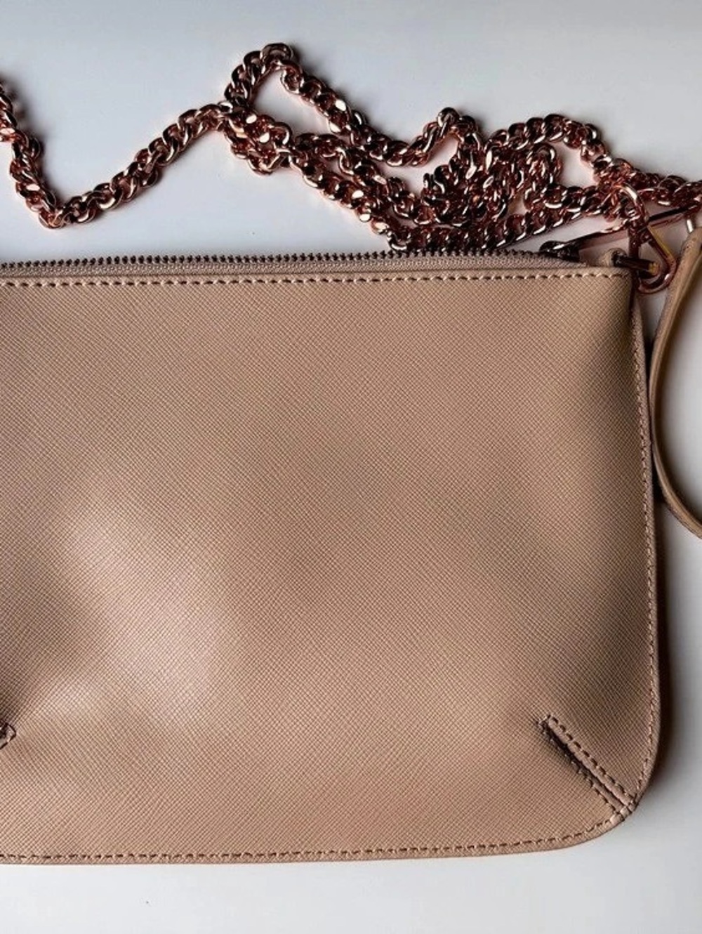 Ted Baker Nara Cross Body Bag - Nude Beige with Rose-Gold Hardware